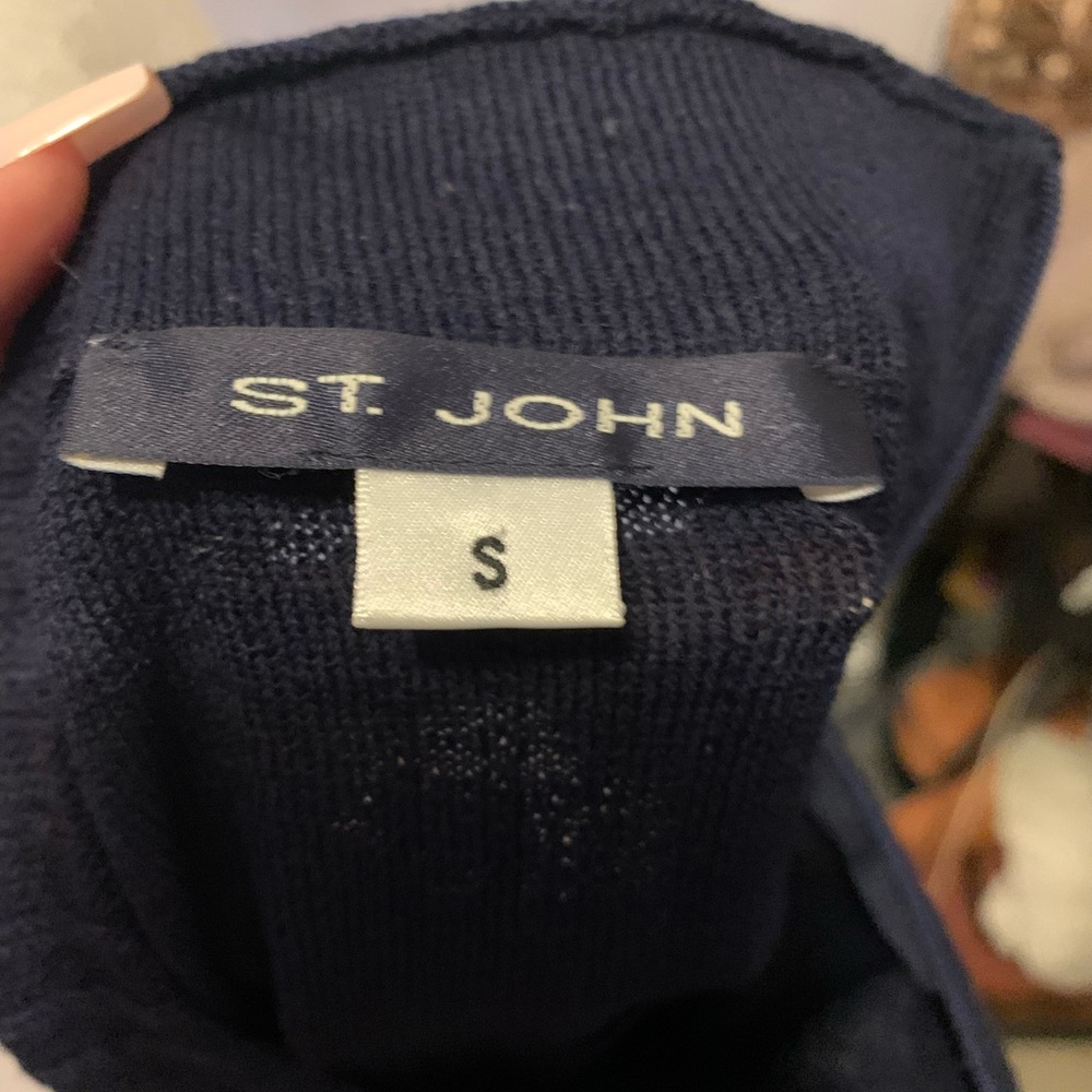 St.John high neck ribbed Sleeveless top - Picture 4 of 5